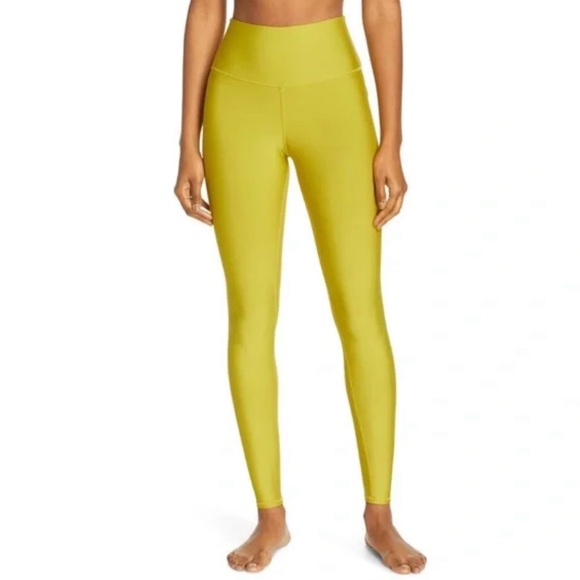 Alo Yoga Airlift Yellow Leggings - Picture 1 of 3